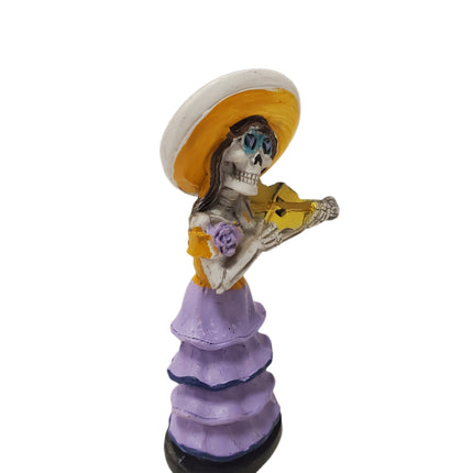 Ashland Dia de los Muertos Tabletop Decor Figurine 5 X 1.5 in Guitar Girl
