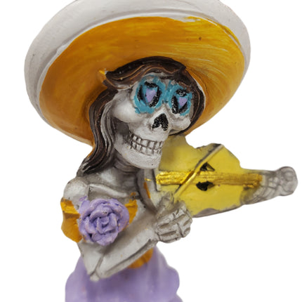 Ashland Dia de los Muertos Tabletop Decor Figurine 5 X 1.5 in Guitar Girl