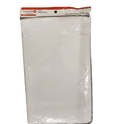 Celebrate It White Gift Wrapping Tissue Paper 20 X 20 in 48-pc