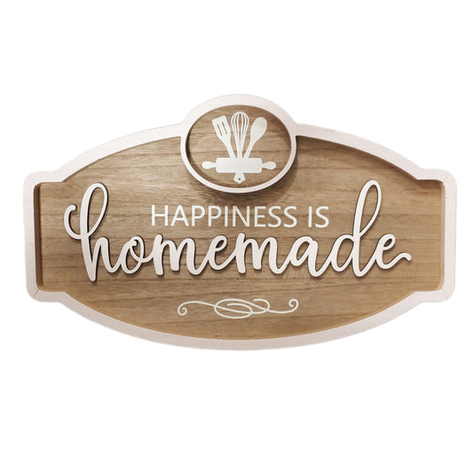 Ashland Cottage Kitchen Wall Decor 18x10.75" Happiness Is Homemade