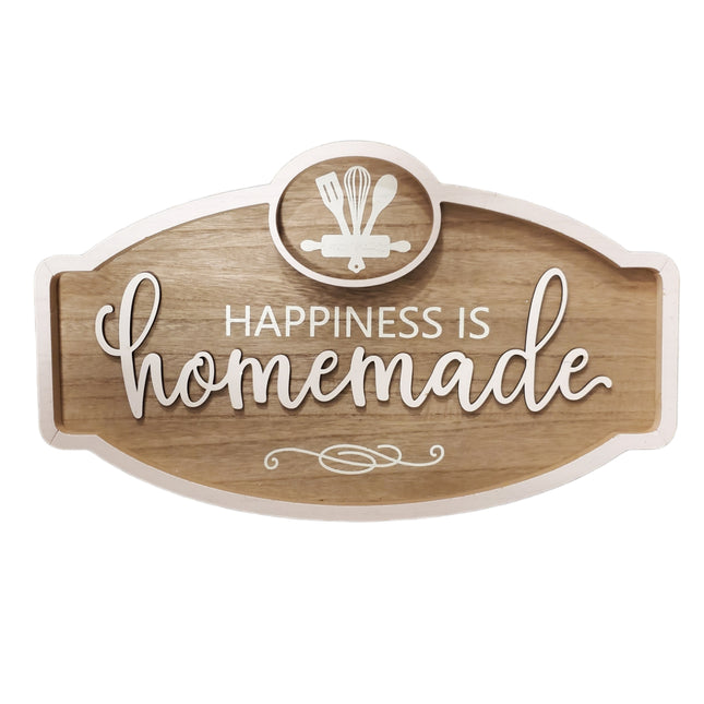 Ashland Cottage Kitchen Wall Decor 18x10.75" Happiness Is Homemade