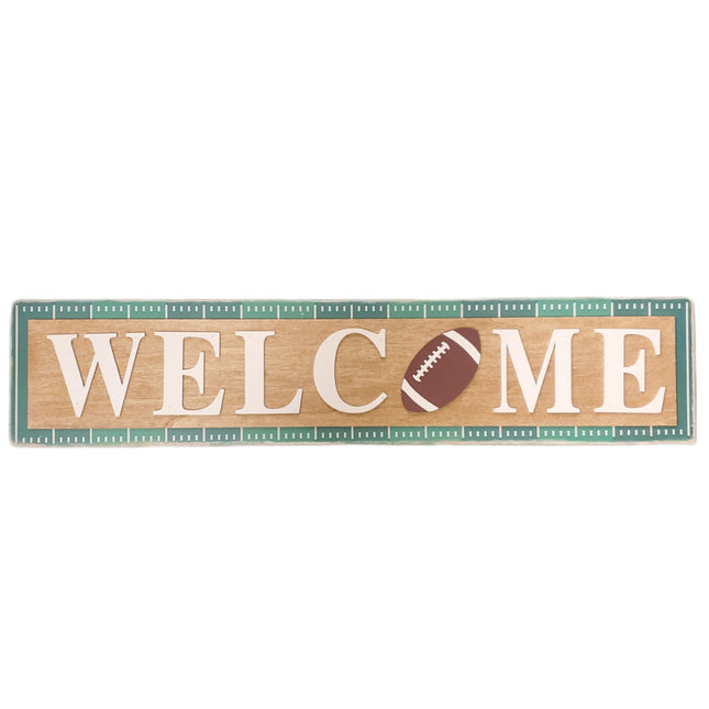 Ashland Fall Wall Decor WELCOME Football Theme Wood 28 X 6 in