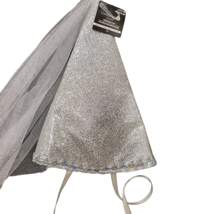 Celebrate It Halloween Princess Hat Silver 13.5 in Plus Vale