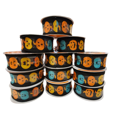 Celebrate It Wired Ribbon Halloween Pumpkins 1.5 in X 25 ft