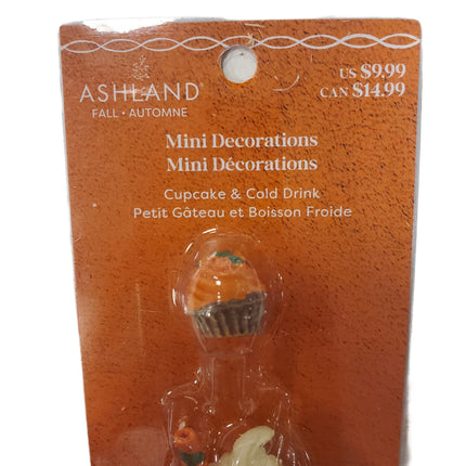 Ashland Fall Mini Decorations Cupcake & Cold Drink