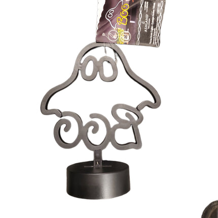 Ashland Halloween Neon Icon Light Ghost Shaped Orange & White 9 in