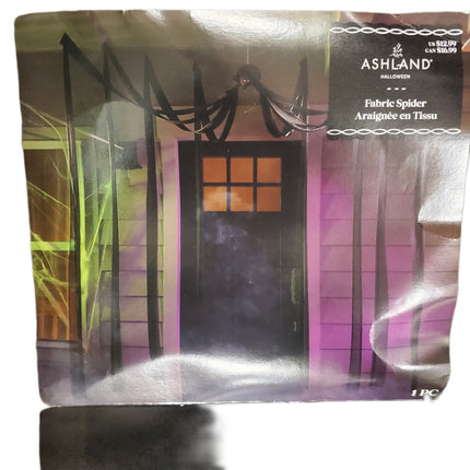 Ashland Halloween Huge 10" Fabric Spider with 10ft Long Legs House Decoration