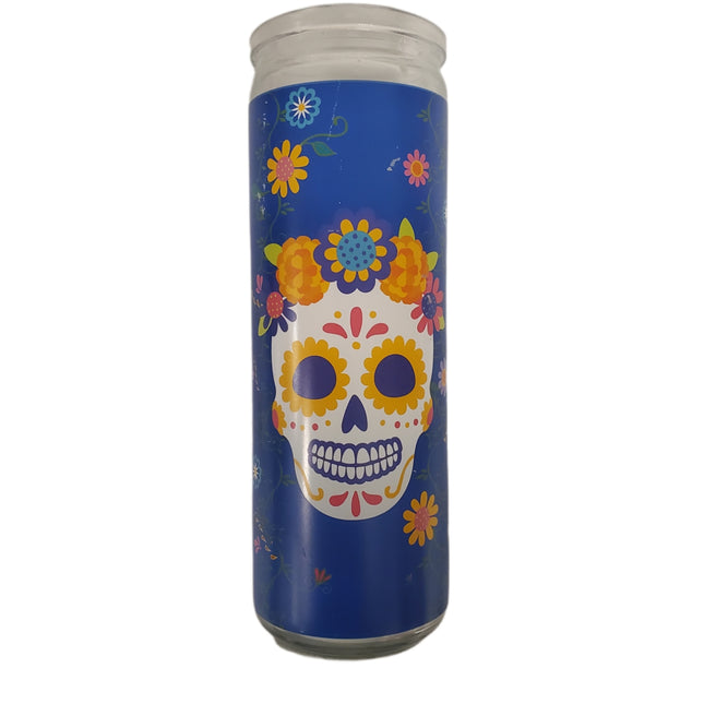 Ashland Dia De Los Muertos Candle Blue Day of The Dead