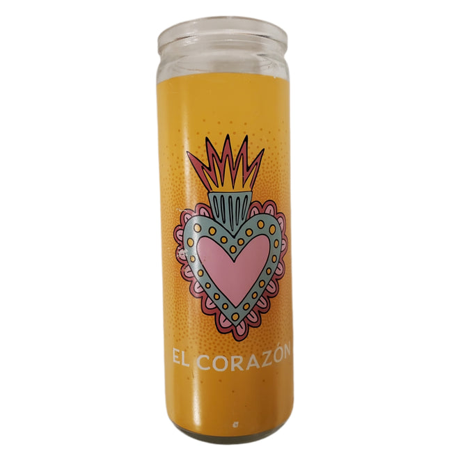 Ashland Dia De Los Muertos Candle Day of The Dead Yellow El Corazon