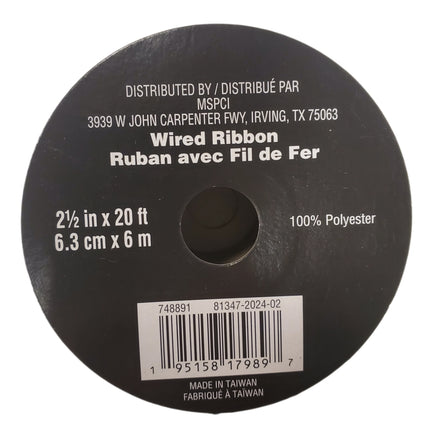 Wired Ribbon Celebrate It 2.5 in X 20 Feet Orange & Black Stripes