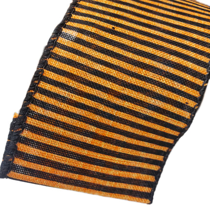 Wired Ribbon Celebrate It 2.5 in X 20 Feet Orange & Black Stripes