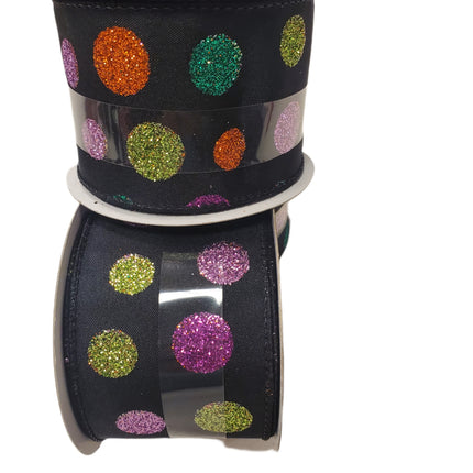 Wired Ribbon Celebrate It 2.5 in X 20 Feet Poka Dots