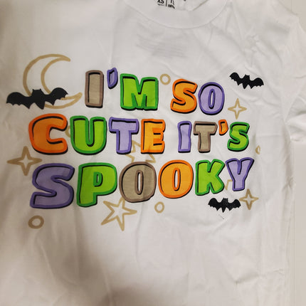 Crew Neck Short Sleeve T-Shirt "I'm So Cute It's Spooky" Size Small by Celebrate It