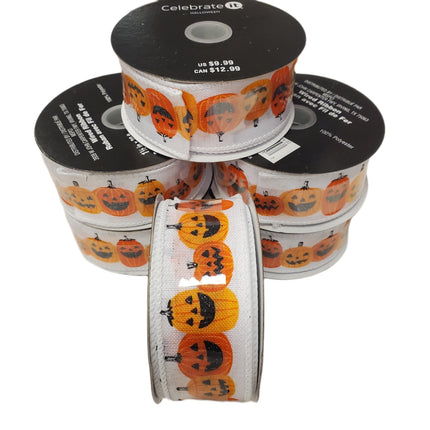 Wired Ribbon Celebrate It Halloween Pumpkins 1.5 in X 30 ft