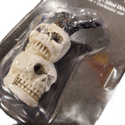 Ashland Halloween Mini Decorations Crow on Skull 2 in