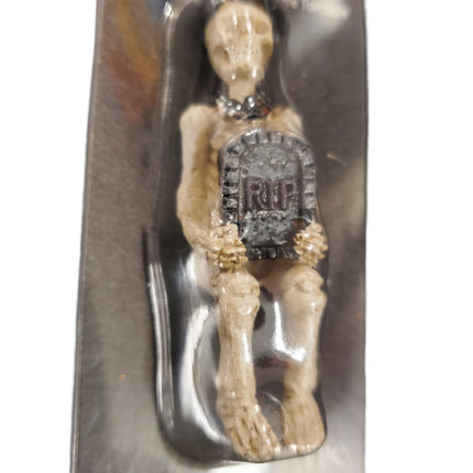 Ashland Halloween Mini Decorations Skeleton Holding Tombstone