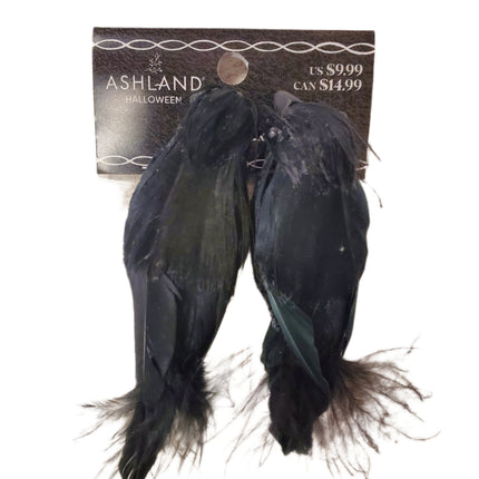 Ashland Halloween Set of 2 Crows 4 in Wired For Easy Mounting