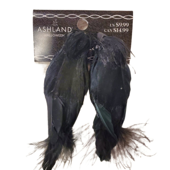 Ashland Halloween Set of 2 Crows 4 in Wired For Easy Mounting
