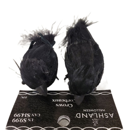 Ashland Halloween Set of 2 Crows 4 in Wired For Easy Mounting