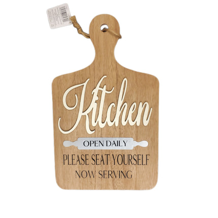 Ashland Fall Wall Decor 14" x 8.5" Kitchen Open Daily