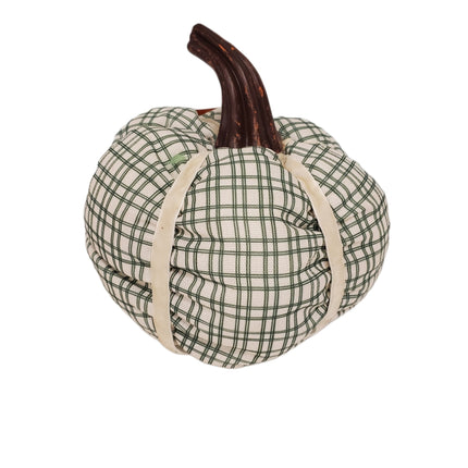 Tabletop Decor Give Thanks Pumpkin Fall 7 in Cloth Green