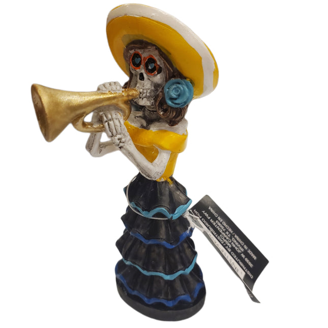 Ashland Dia de los Muertos Tabletop Decor Figurine 5”x1.5”x1.5” Trumpet
