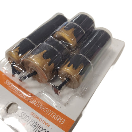 Recollections Halloween Embellishments 4-pc Candles Black