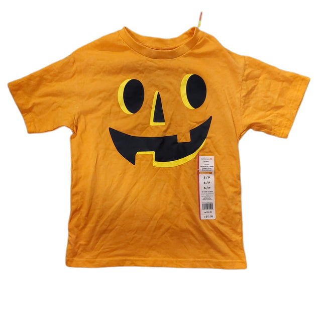 Short Sleeve Tee Shirt Halloween Pumpkin Youth Small