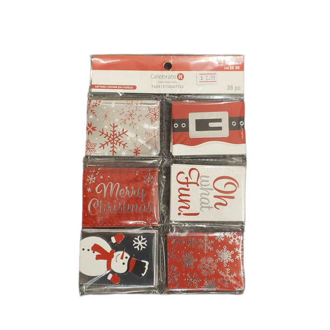 Assorted Christmas Gift Tags 36-Piece Set Celebrate It