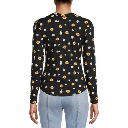Crew Ribbed Tee Shirt No Boundaries Floral S-(3-5)