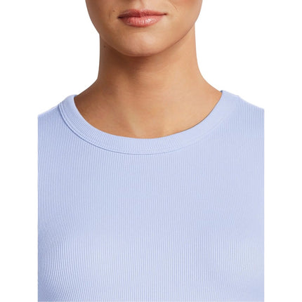 Crew Ribbed Tee Shirt No Boundaries Baby Blue L-(11-13)