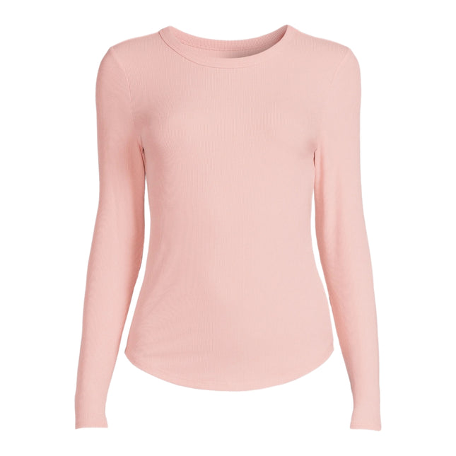 Crew Ribbed Tee Shirt No Boundaries Peach XL