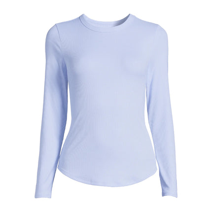 Crew Ribbed Tee Shirt No Boundaries Baby Blue L-(11-13)