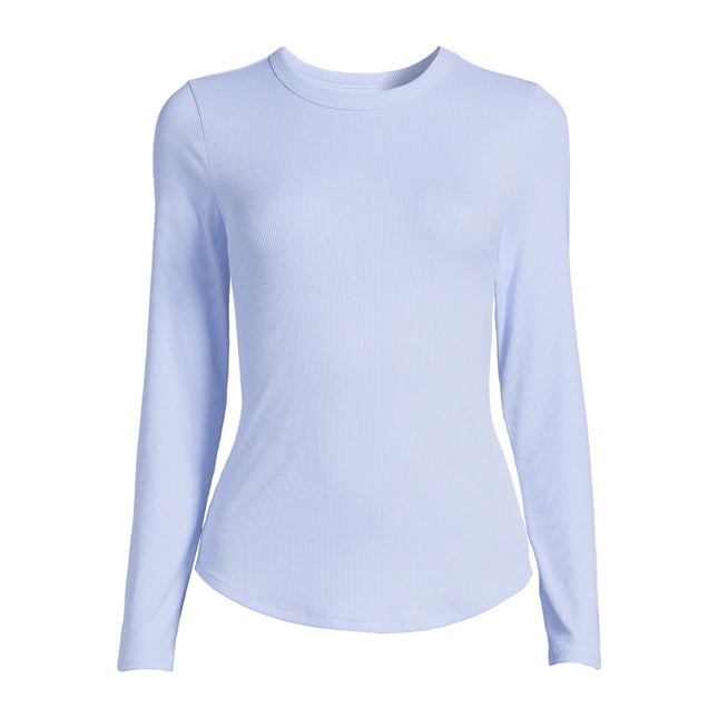 Crew Ribbed Tee Shirt No Boundaries Baby Blue L-(11-13)