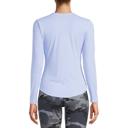 Crew Ribbed Tee Shirt No Boundaries Baby Blue L-(11-13)