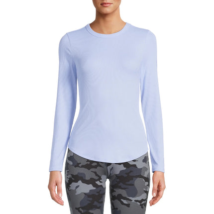 Crew Ribbed Tee Shirt No Boundaries Baby Blue L-(11-13)