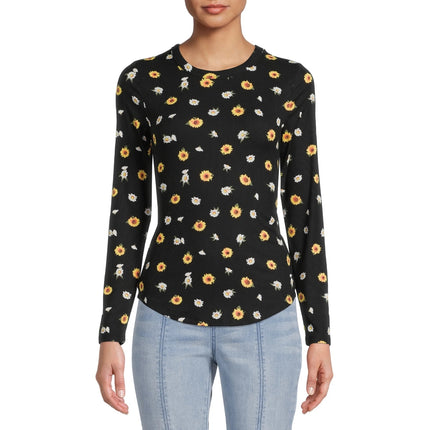 Crew Ribbed Tee Shirt No Boundaries Floral S-(3-5)