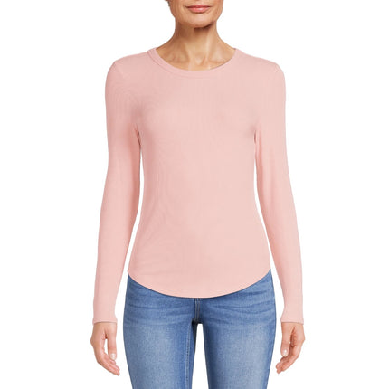 Crew Ribbed Tee Shirt No Boundaries Peach 3XL Stretch