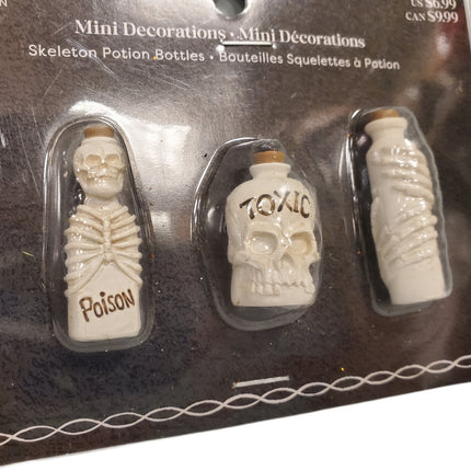 Mini Decorations Skelton Potion Bottles