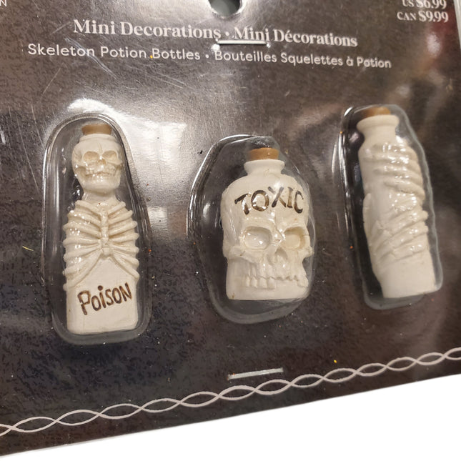 Mini Decorations Skelton Potion Bottles