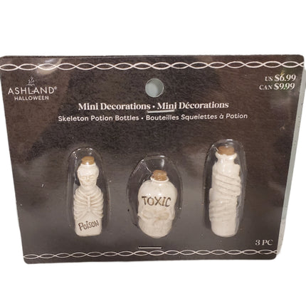 Mini Decorations Skelton Potion Bottles