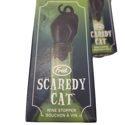 Genuine Fred Scaredy Cat Wine Stopper Halloween