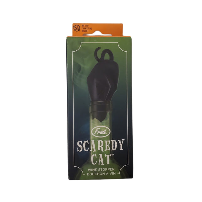 Genuine Fred Scaredy Cat Wine Stopper Halloween