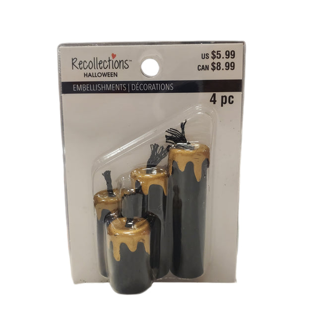 Halloween Candles 4-pc Mini Embellishments Recollections