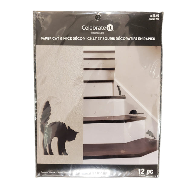 Paper Cat & Mice Decor by Celebrate It 12-pc