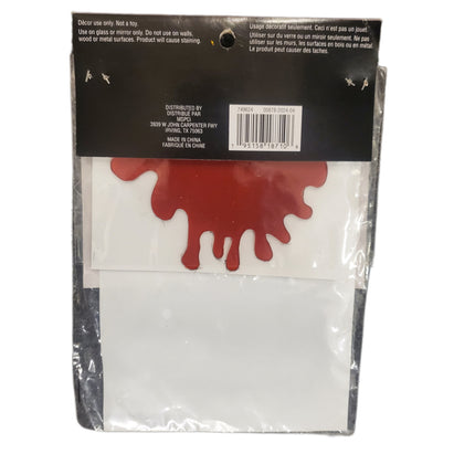 Bloody Gel Clings Halloween Ashland 3-pc