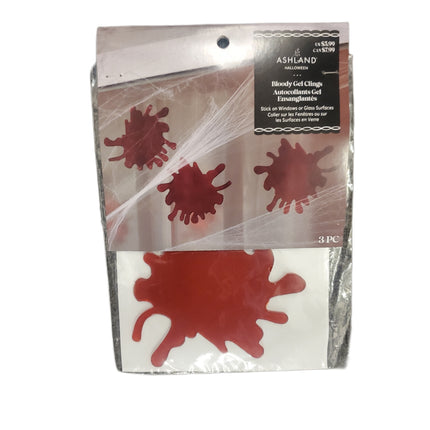 Bloody Gel Clings Halloween Ashland 3-pc