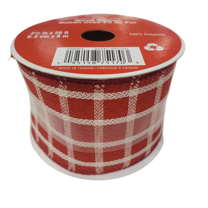 Wired Ribbon 2-1/2 inches x 20ft Celebrate It Christmas