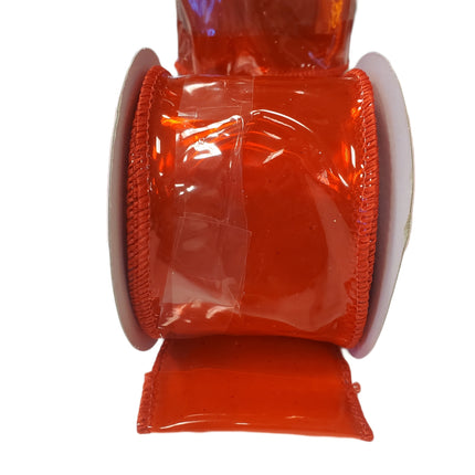 Celebrate it Christmas Red Polyvinyl Chloride Wired Ribbon 2.5inx20ft