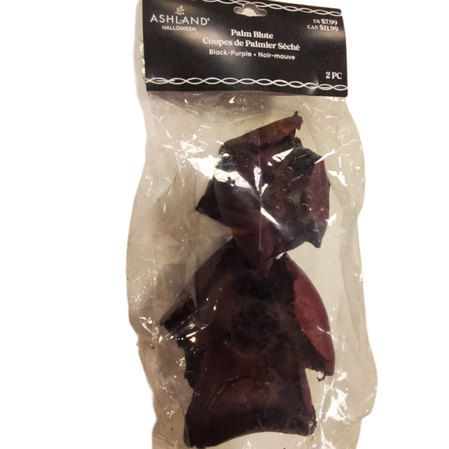 Ashland Halloween Decoration Palm Blute Black-Purple 2-pc